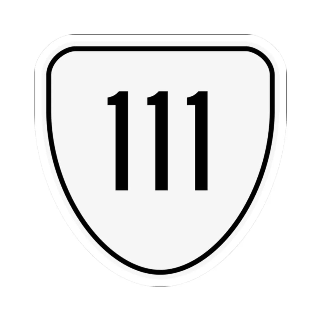 Virginia 111 1956 (Virginia) (Road Sign) STICKER Vinyl Kiss-Cut Decal 2 Inch White - The Sticker Space