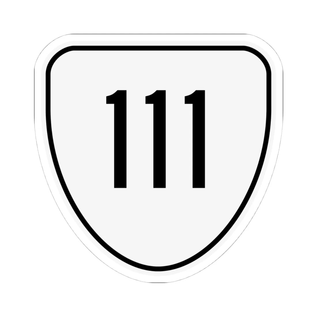 Virginia 111 1956 (Virginia) (Road Sign) STICKER Vinyl Kiss-Cut Decal 4 Inch White - The Sticker Space