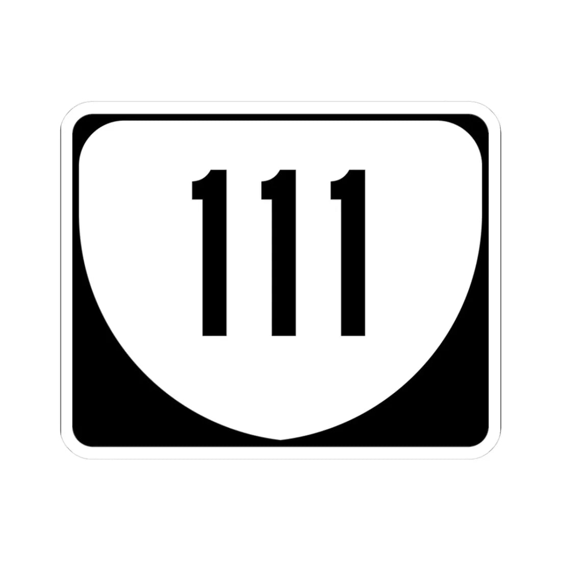 Virginia 111 (Virginia) (Road Sign) STICKER Vinyl Kiss-Cut Decal 3 Inch White - The Sticker Space