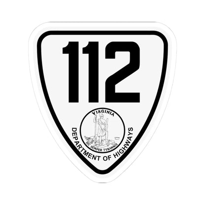 Virginia 112 1924 (Virginia) (Road Sign) STICKER Vinyl Kiss-Cut Decal 3 Inch White - The Sticker Space
