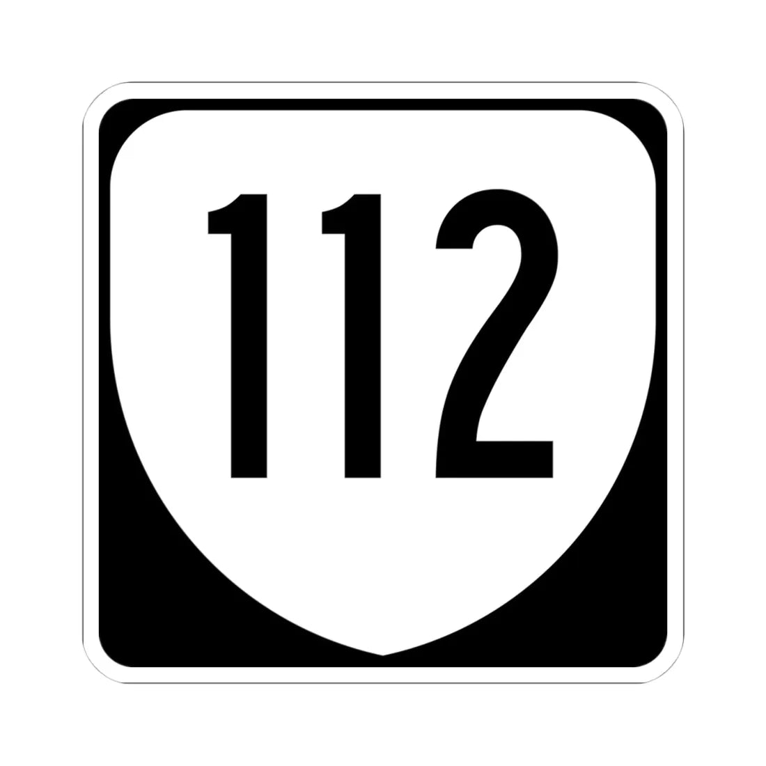 Virginia 112 1980 (Virginia) (Road Sign) STICKER Vinyl Kiss-Cut Decal 4 Inch White - The Sticker Space