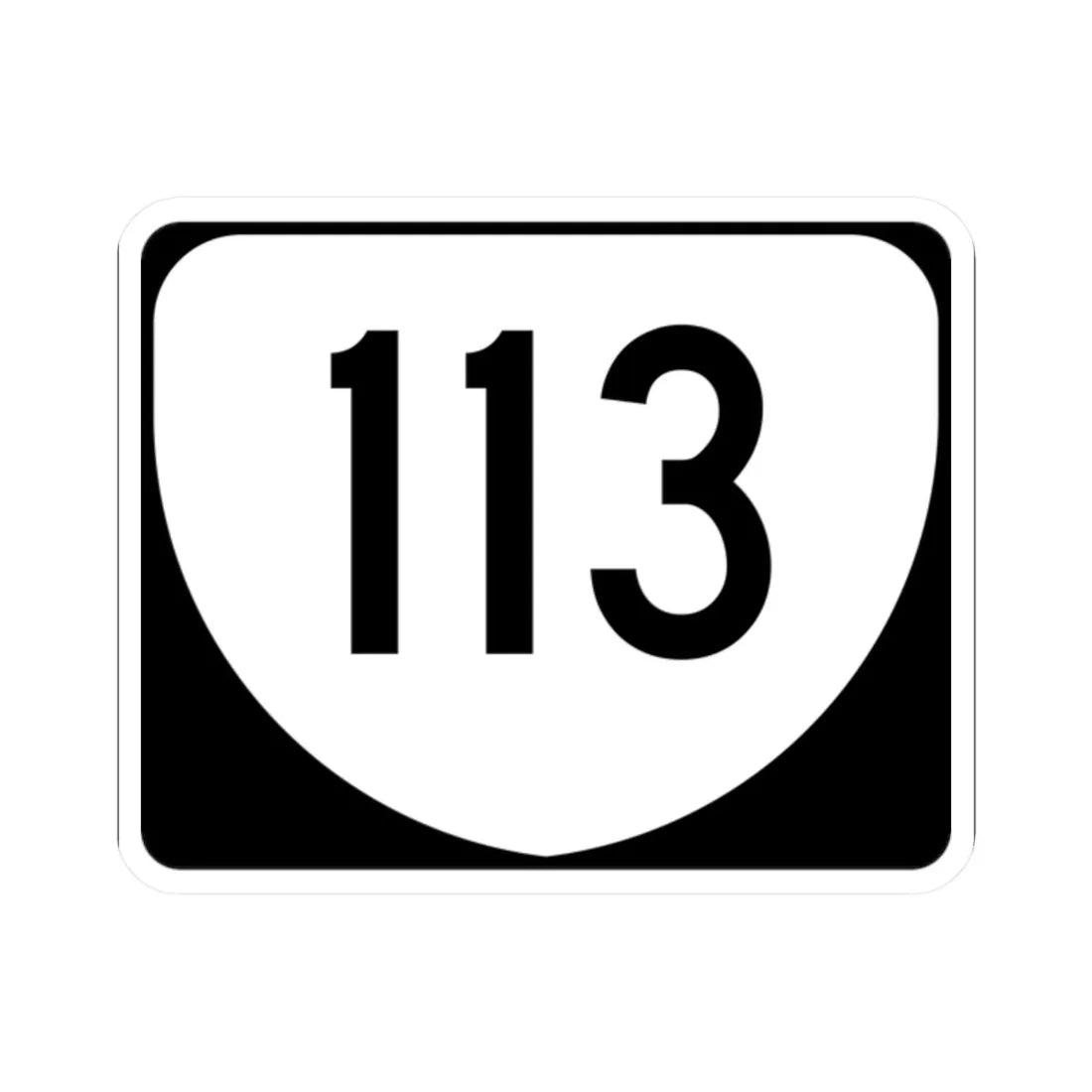 Virginia 113 (Virginia) (Road Sign) STICKER Vinyl Kiss-Cut Decal 2 Inch White - The Sticker Space
