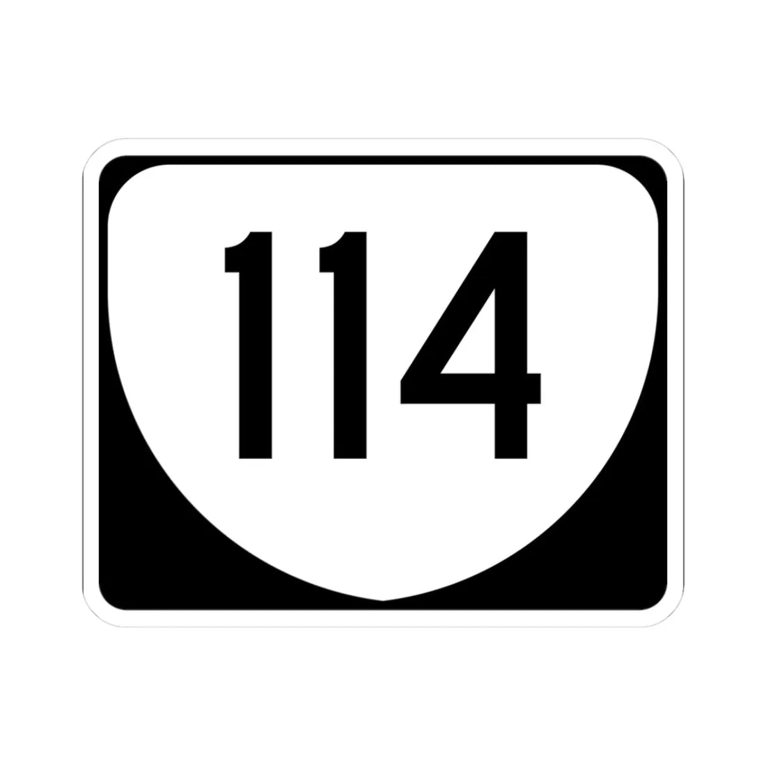 Virginia 114 (Virginia) (Road Sign) STICKER Vinyl Kiss-Cut Decal 3 Inch White - The Sticker Space