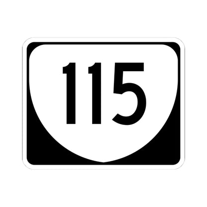 Virginia 115 (Virginia) (Road Sign) STICKER Vinyl Kiss-Cut Decal 4 Inch White - The Sticker Space