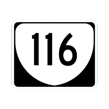 Virginia 116 (Virginia) (Road Sign) STICKER Vinyl Kiss-Cut Decal 3 Inch White - The Sticker Space
