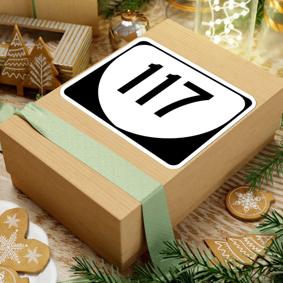 Virginia 117 (Virginia) (Road Sign) STICKER Vinyl Kiss-Cut Decal - The Sticker Space