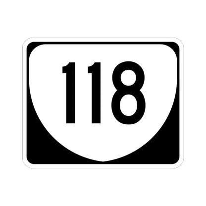 Virginia 118 (Virginia) (Road Sign) STICKER Vinyl Kiss-Cut Decal 4 Inch White - The Sticker Space
