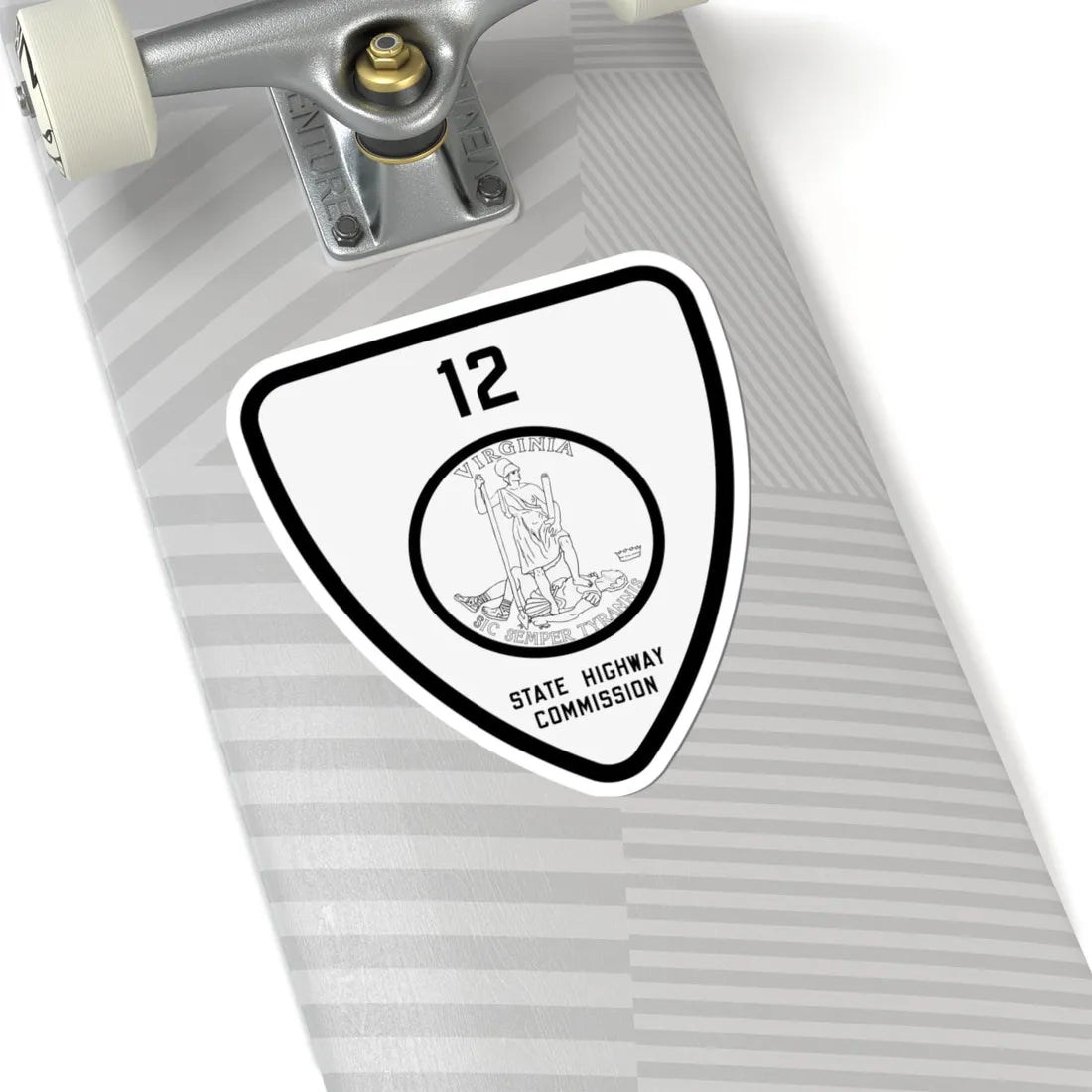 Virginia 12 1918 (Virginia) (Road Sign) STICKER Vinyl Kiss-Cut Decal - The Sticker Space