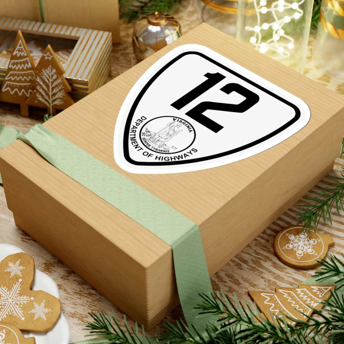 Virginia 12 1924 (Virginia) (Road Sign) STICKER Vinyl Kiss-Cut Decal - The Sticker Space