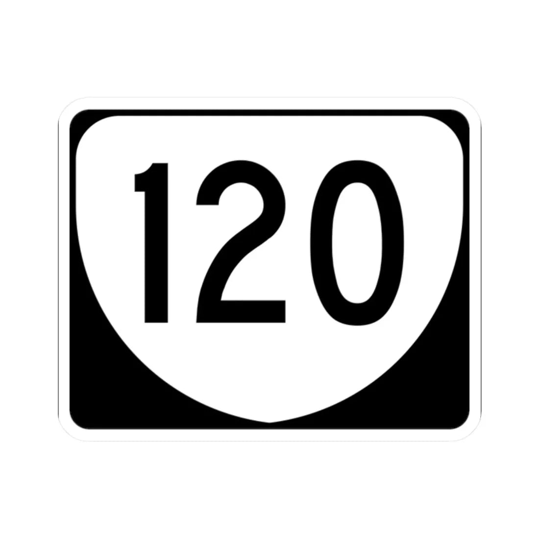 Virginia 120 (Virginia) (Road Sign) STICKER Vinyl Kiss-Cut Decal 2 Inch White - The Sticker Space