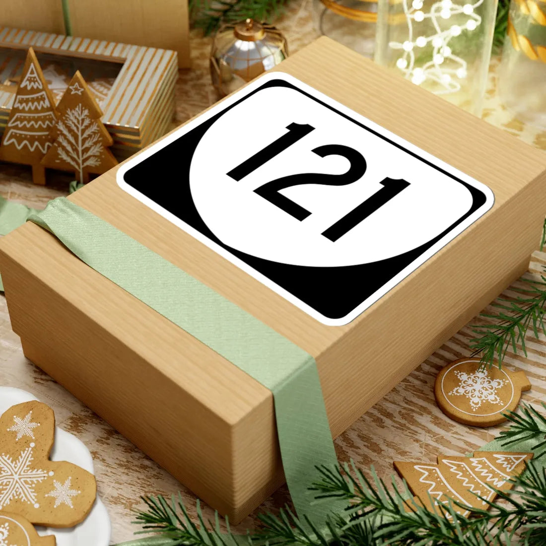 Virginia 121 (Virginia) (Road Sign) STICKER Vinyl Kiss-Cut Decal - The Sticker Space