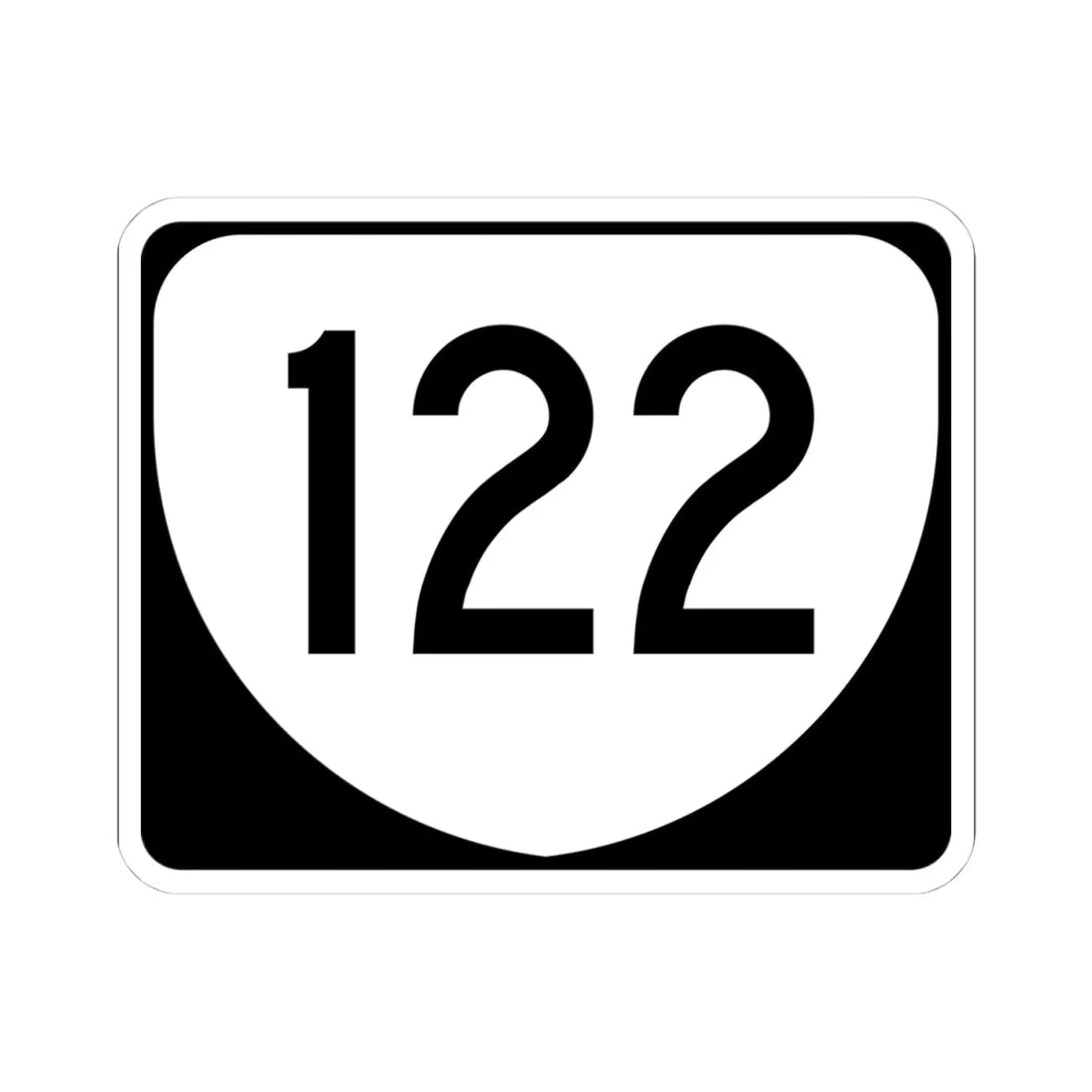 Virginia 122 (Virginia) (Road Sign) STICKER Vinyl Kiss-Cut Decal 4 Inch White - The Sticker Space