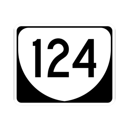 Virginia 124 (Virginia) (Road Sign) STICKER Vinyl Kiss-Cut Decal 2 Inch White - The Sticker Space
