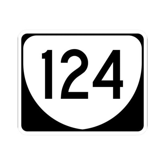 Virginia 124 (Virginia) (Road Sign) STICKER Vinyl Kiss-Cut Decal 2 Inch White - The Sticker Space