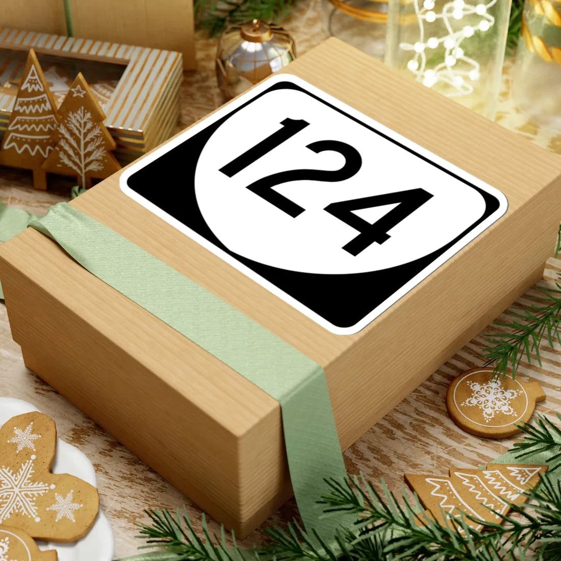 Virginia 124 (Virginia) (Road Sign) STICKER Vinyl Kiss-Cut Decal - The Sticker Space