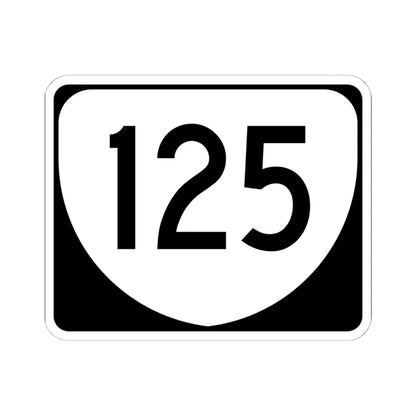 Virginia 125 (Virginia) (Road Sign) STICKER Vinyl Kiss-Cut Decal 6 Inch White - The Sticker Space