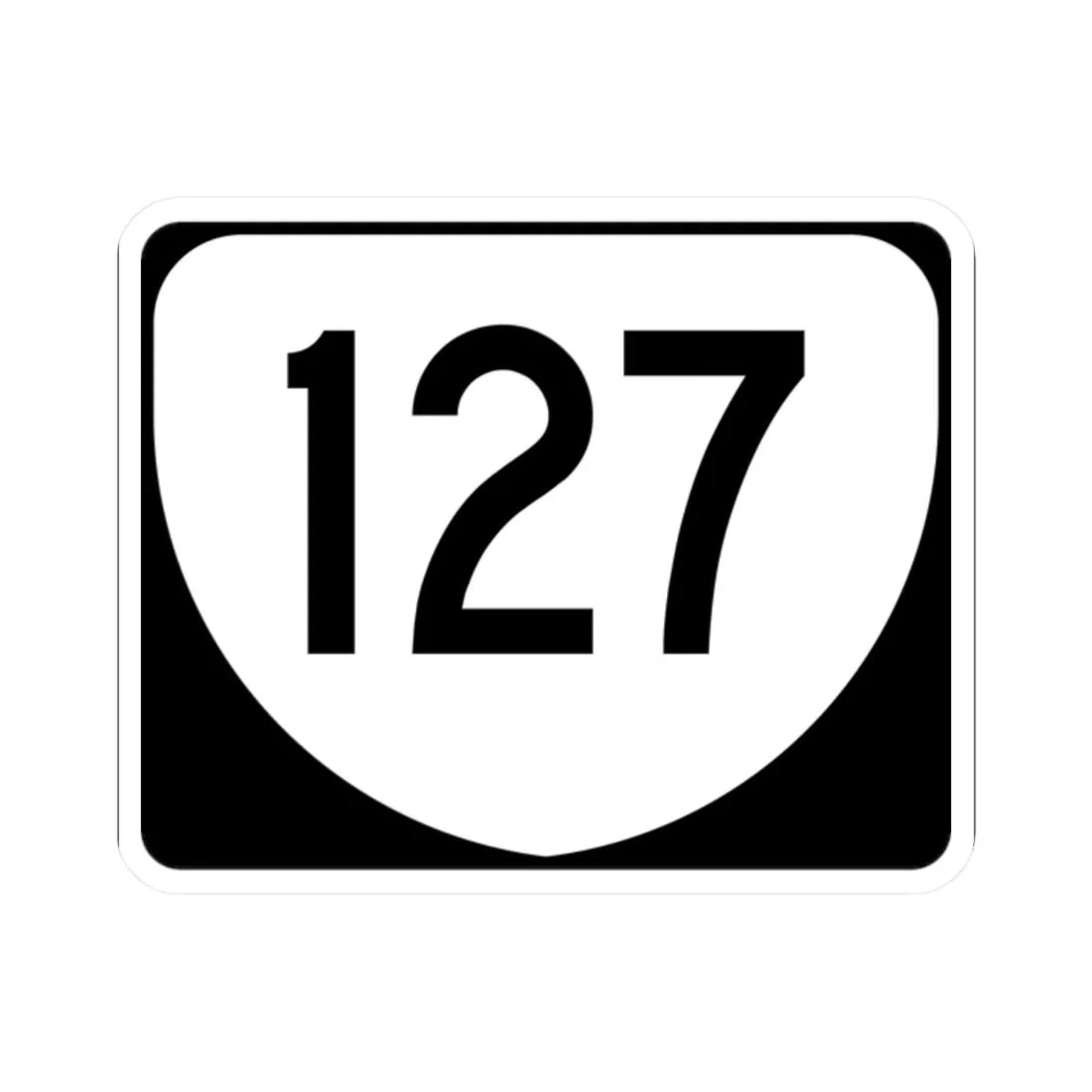 Virginia 127 (Virginia) (Road Sign) STICKER Vinyl Kiss-Cut Decal 2 Inch White - The Sticker Space