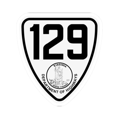 Virginia 129 1924 (Virginia) (Road Sign) STICKER Vinyl Kiss-Cut Decal 2 Inch White - The Sticker Space