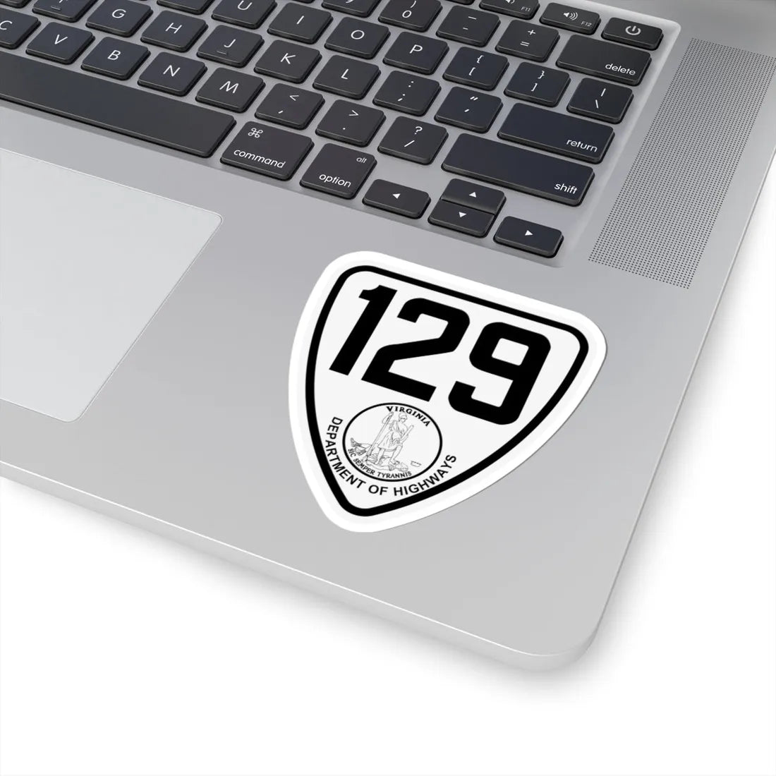 Virginia 129 1924 (Virginia) (Road Sign) STICKER Vinyl Kiss-Cut Decal - The Sticker Space