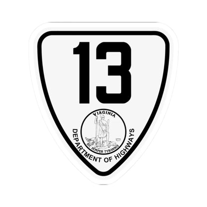 Virginia 13 1924 (Virginia) (Road Sign) STICKER Vinyl Kiss-Cut Decal 2 Inch White - The Sticker Space