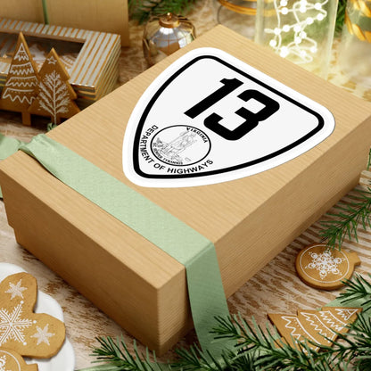 Virginia 13 1924 (Virginia) (Road Sign) STICKER Vinyl Kiss-Cut Decal - The Sticker Space