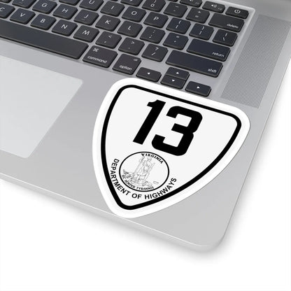 Virginia 13 1924 (Virginia) (Road Sign) STICKER Vinyl Kiss-Cut Decal - The Sticker Space