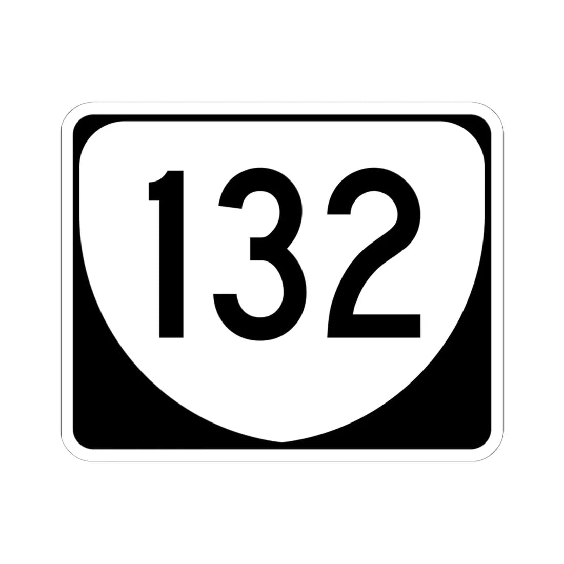 Virginia 132 (Virginia) (Road Sign) STICKER Vinyl Kiss-Cut Decal 6 Inch White - The Sticker Space