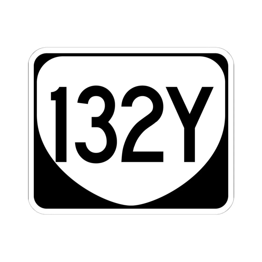 Virginia 132Y (Virginia) (Road Sign) STICKER Vinyl Kiss-Cut Decal 6 Inch White - The Sticker Space