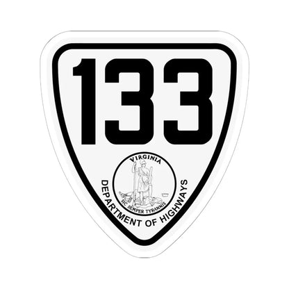 Virginia 133 1924 (Virginia) (Road Sign) STICKER Vinyl Kiss-Cut Decal 6 Inch White - The Sticker Space