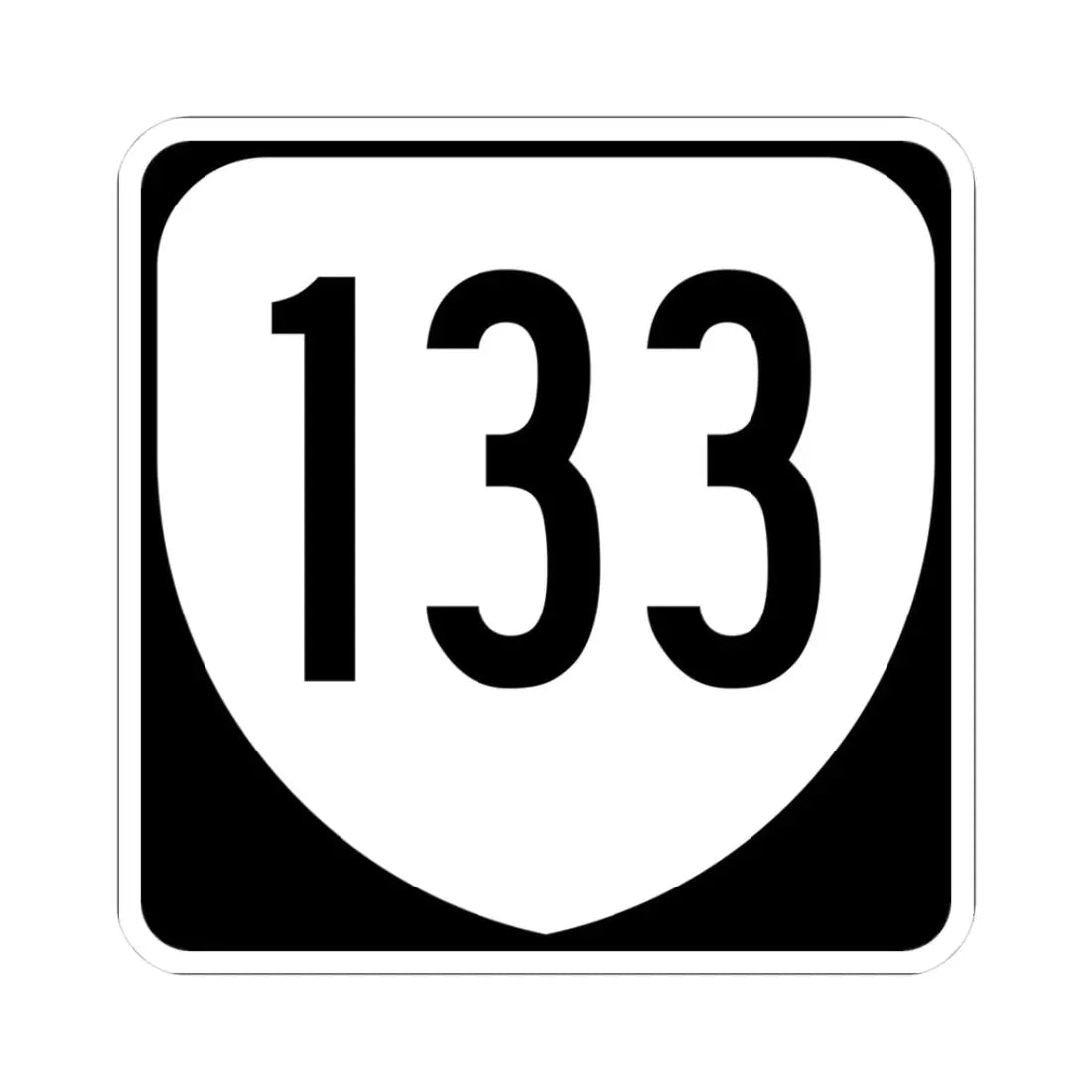 Virginia 133 1980 (Virginia) (Road Sign) STICKER Vinyl Kiss-Cut Decal 3 Inch White - The Sticker Space