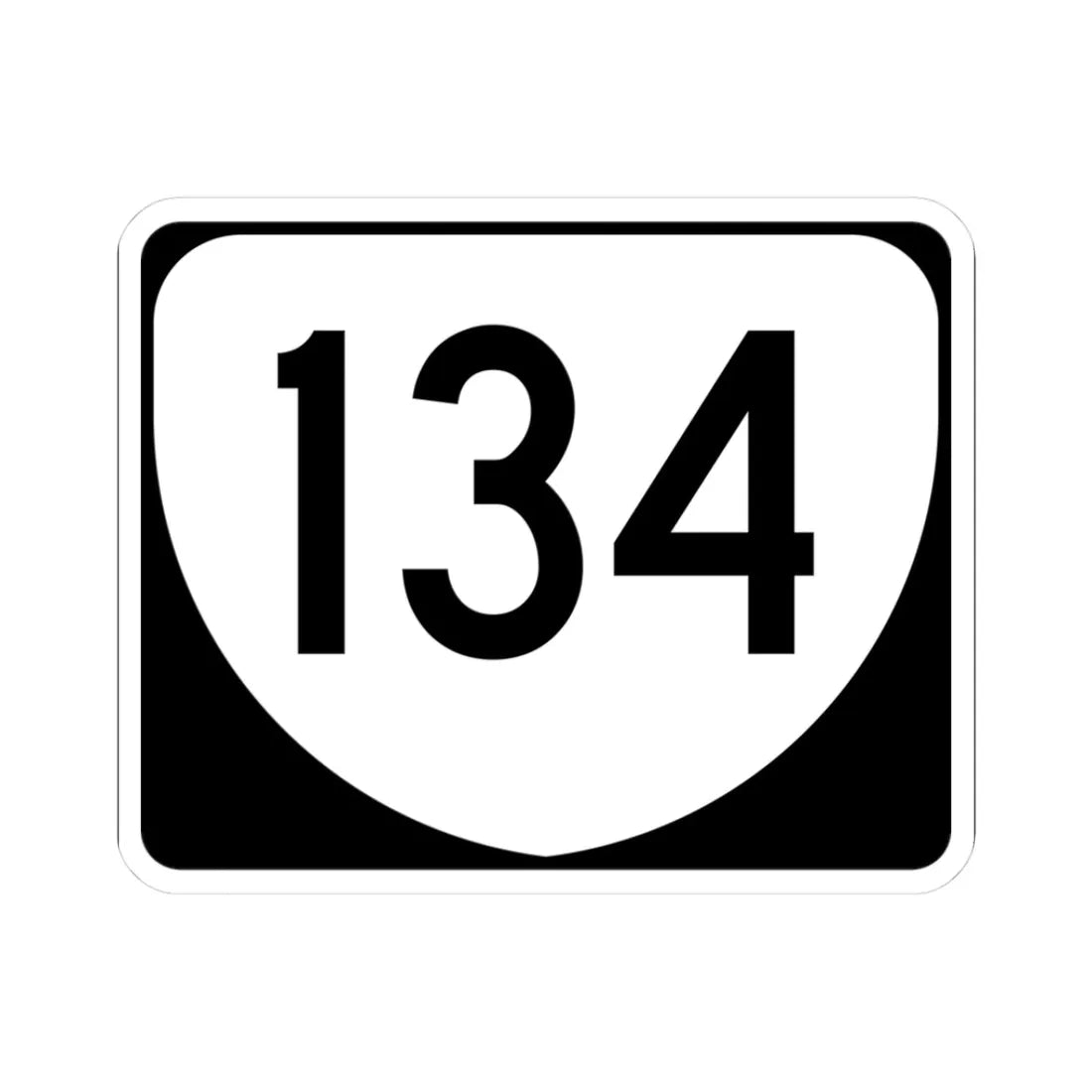 Virginia 134 (Virginia) (Road Sign) STICKER Vinyl Kiss-Cut Decal 3 Inch White - The Sticker Space