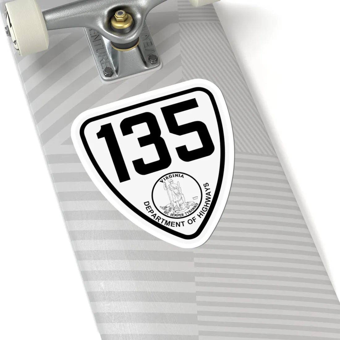Virginia 135 1924 (Virginia) (Road Sign) STICKER Vinyl Kiss-Cut Decal - The Sticker Space