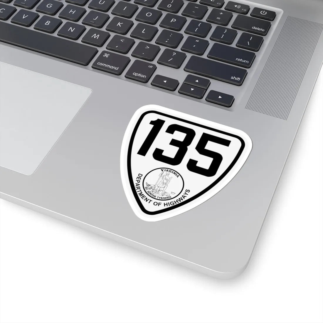 Virginia 135 1924 (Virginia) (Road Sign) STICKER Vinyl Kiss-Cut Decal - The Sticker Space