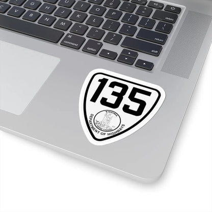 Virginia 135 1924 (Virginia) (Road Sign) STICKER Vinyl Kiss-Cut Decal - The Sticker Space