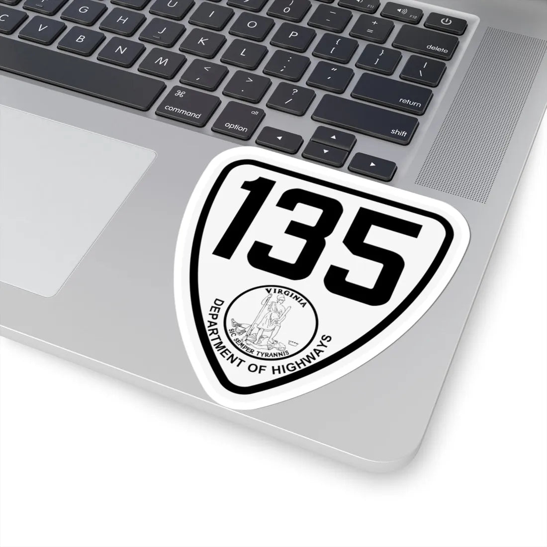 Virginia 135 1924 (Virginia) (Road Sign) STICKER Vinyl Kiss-Cut Decal - The Sticker Space