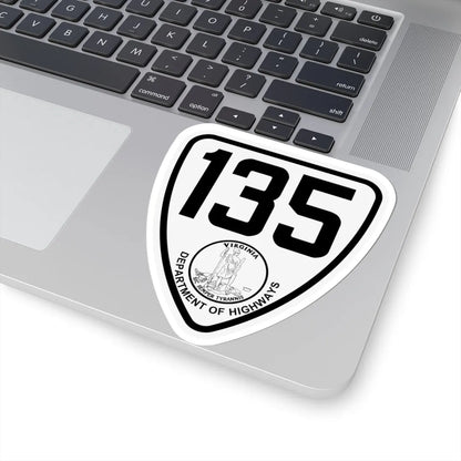 Virginia 135 1924 (Virginia) (Road Sign) STICKER Vinyl Kiss-Cut Decal - The Sticker Space