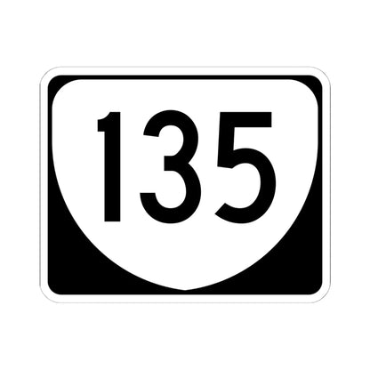 Virginia 135 (Virginia) (Road Sign) STICKER Vinyl Kiss-Cut Decal 6 Inch White - The Sticker Space