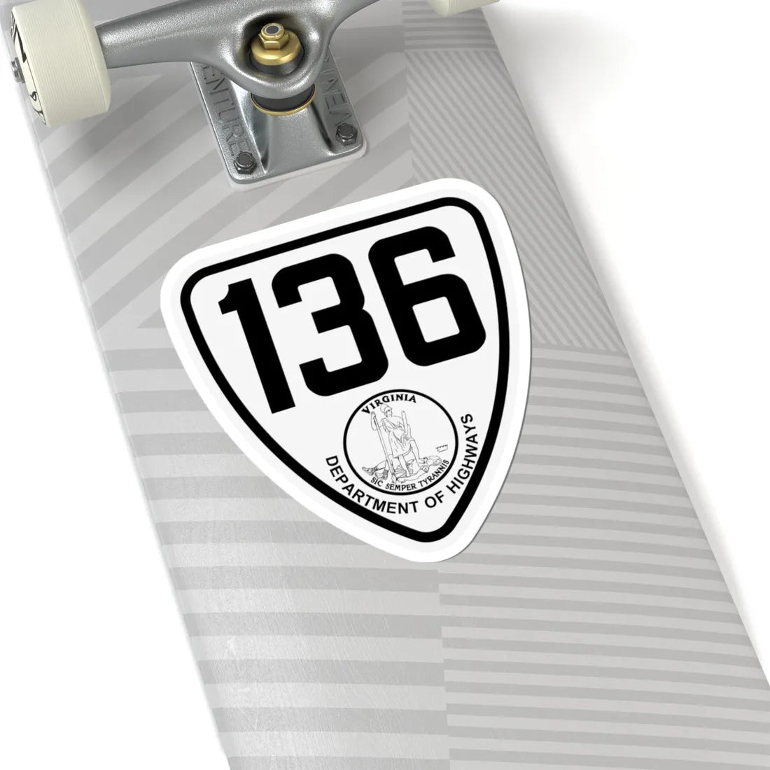 Virginia 136 1924 (Virginia) (Road Sign) STICKER Vinyl Kiss-Cut Decal - The Sticker Space