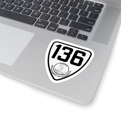 Virginia 136 1924 (Virginia) (Road Sign) STICKER Vinyl Kiss-Cut Decal - The Sticker Space