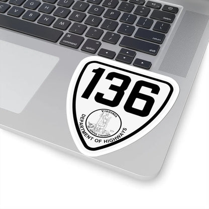 Virginia 136 1924 (Virginia) (Road Sign) STICKER Vinyl Kiss-Cut Decal - The Sticker Space