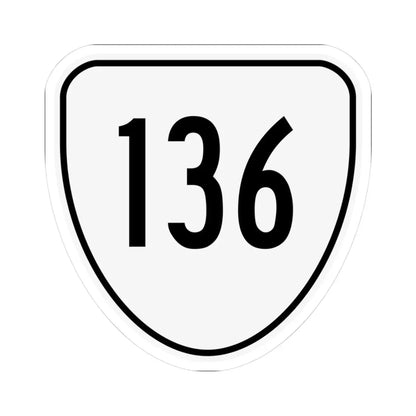 Virginia 136 1956 (Virginia) (Road Sign) STICKER Vinyl Kiss-Cut Decal 3 Inch White - The Sticker Space