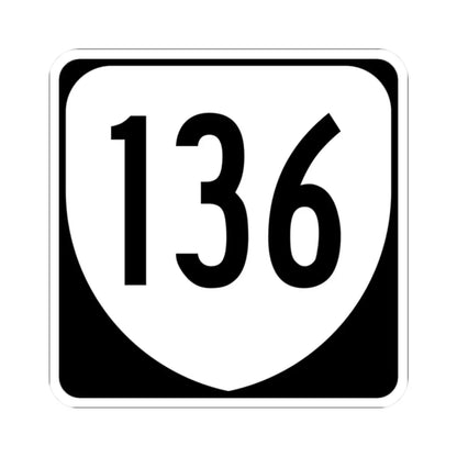 Virginia 136 1980 (Virginia) (Road Sign) STICKER Vinyl Kiss-Cut Decal 2 Inch White - The Sticker Space