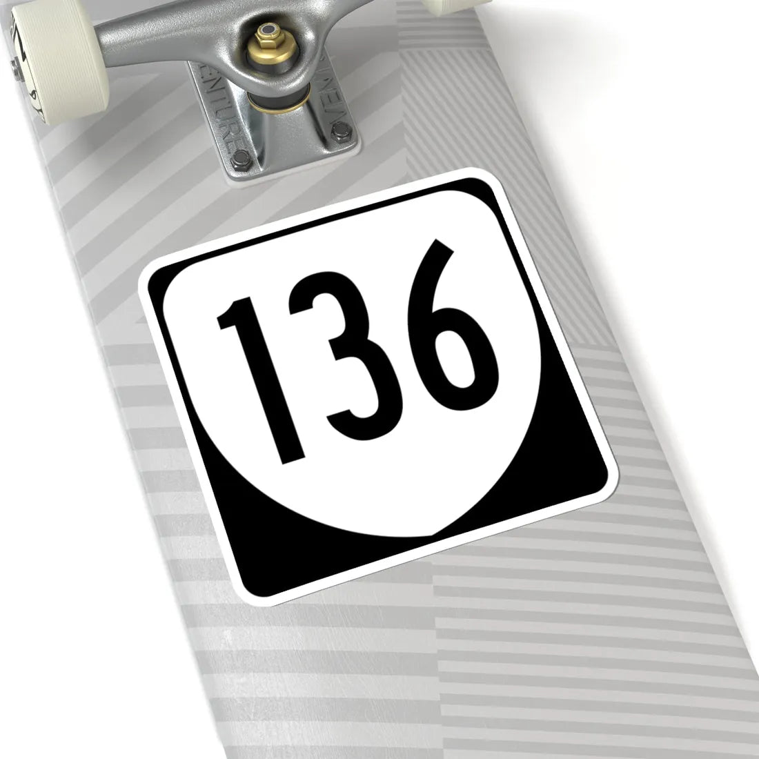 Virginia 136 1980 (Virginia) (Road Sign) STICKER Vinyl Kiss-Cut Decal - The Sticker Space