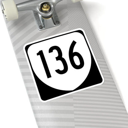 Virginia 136 1980 (Virginia) (Road Sign) STICKER Vinyl Kiss-Cut Decal - The Sticker Space