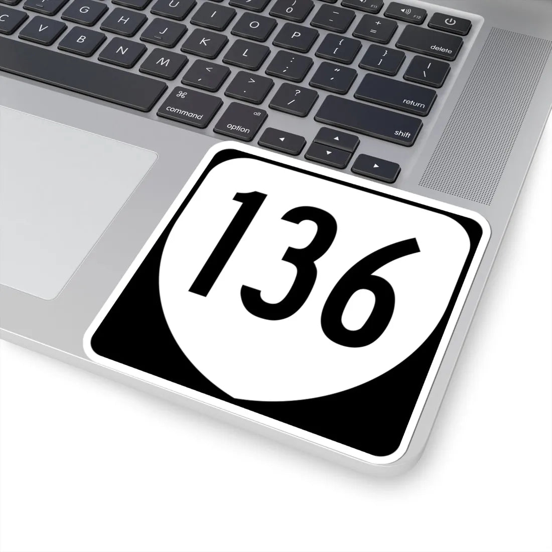 Virginia 136 1980 (Virginia) (Road Sign) STICKER Vinyl Kiss-Cut Decal - The Sticker Space