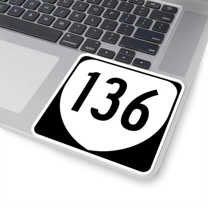 Virginia 136 1980 (Virginia) (Road Sign) STICKER Vinyl Kiss-Cut Decal - The Sticker Space