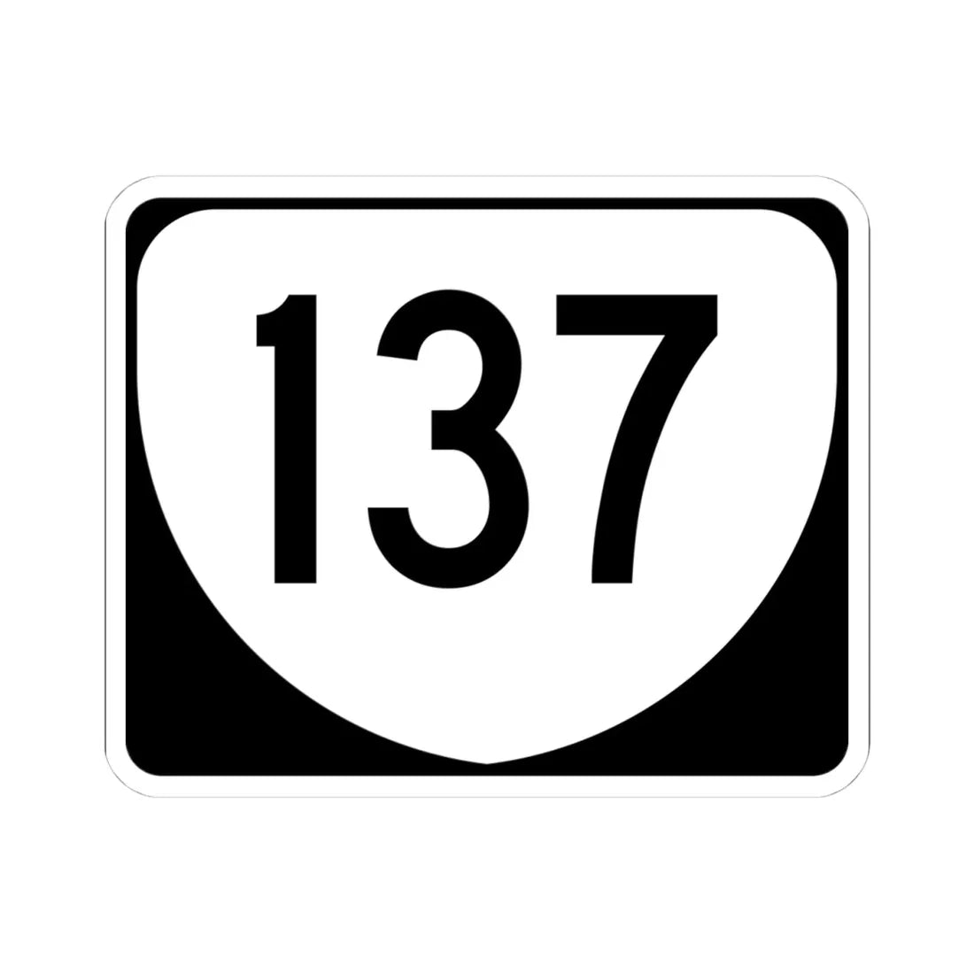 Virginia 137 (Virginia) (Road Sign) STICKER Vinyl Kiss-Cut Decal 4 Inch White - The Sticker Space