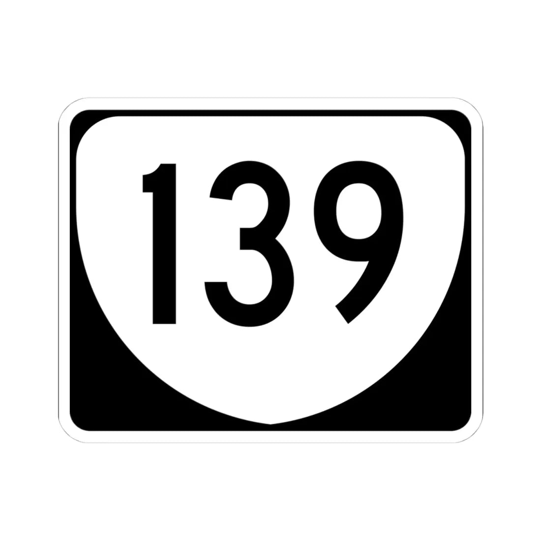 Virginia 139 (Virginia) (Road Sign) STICKER Vinyl Kiss-Cut Decal 4 Inch White - The Sticker Space