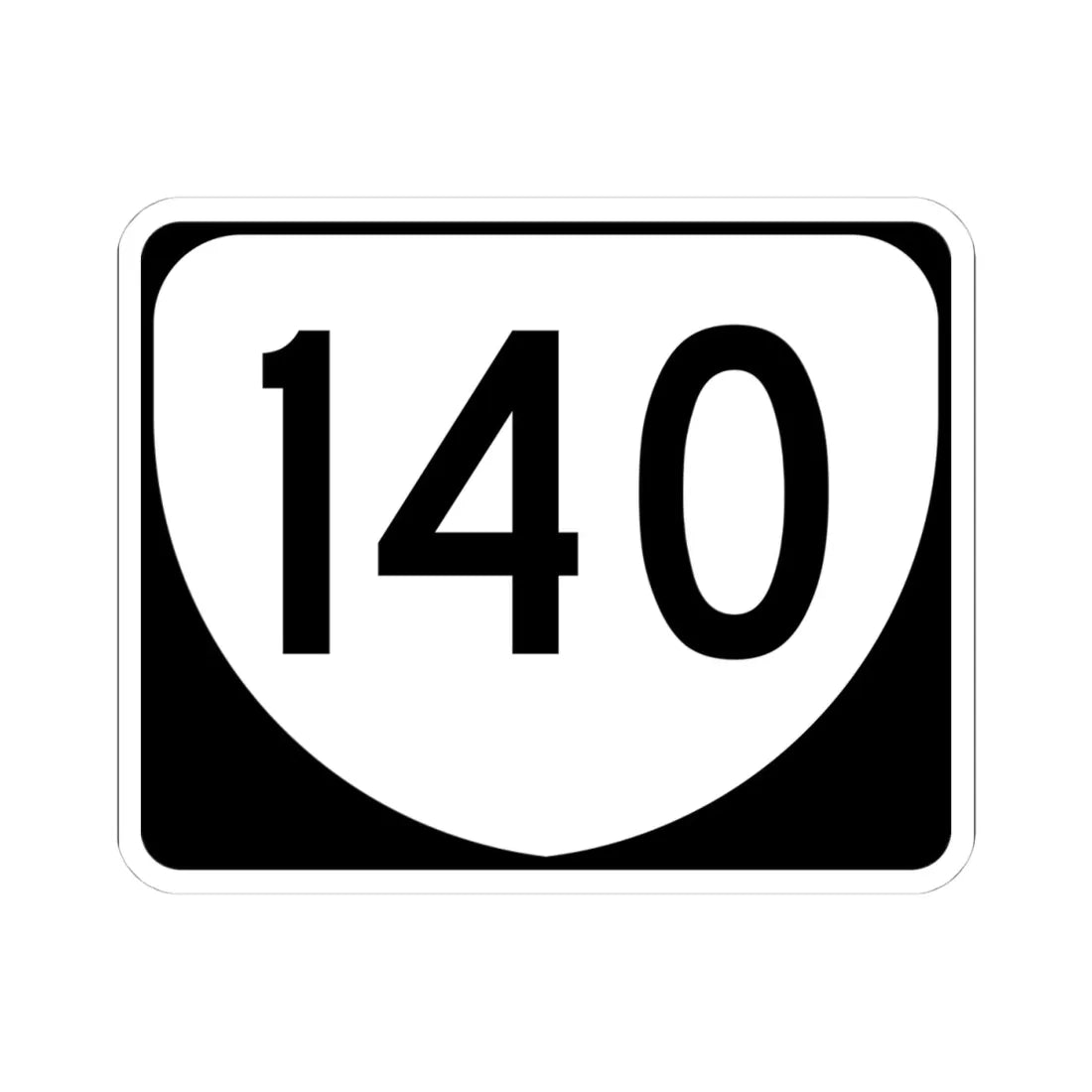 Virginia 140 (Virginia) (Road Sign) STICKER Vinyl Kiss-Cut Decal 4 Inch White - The Sticker Space