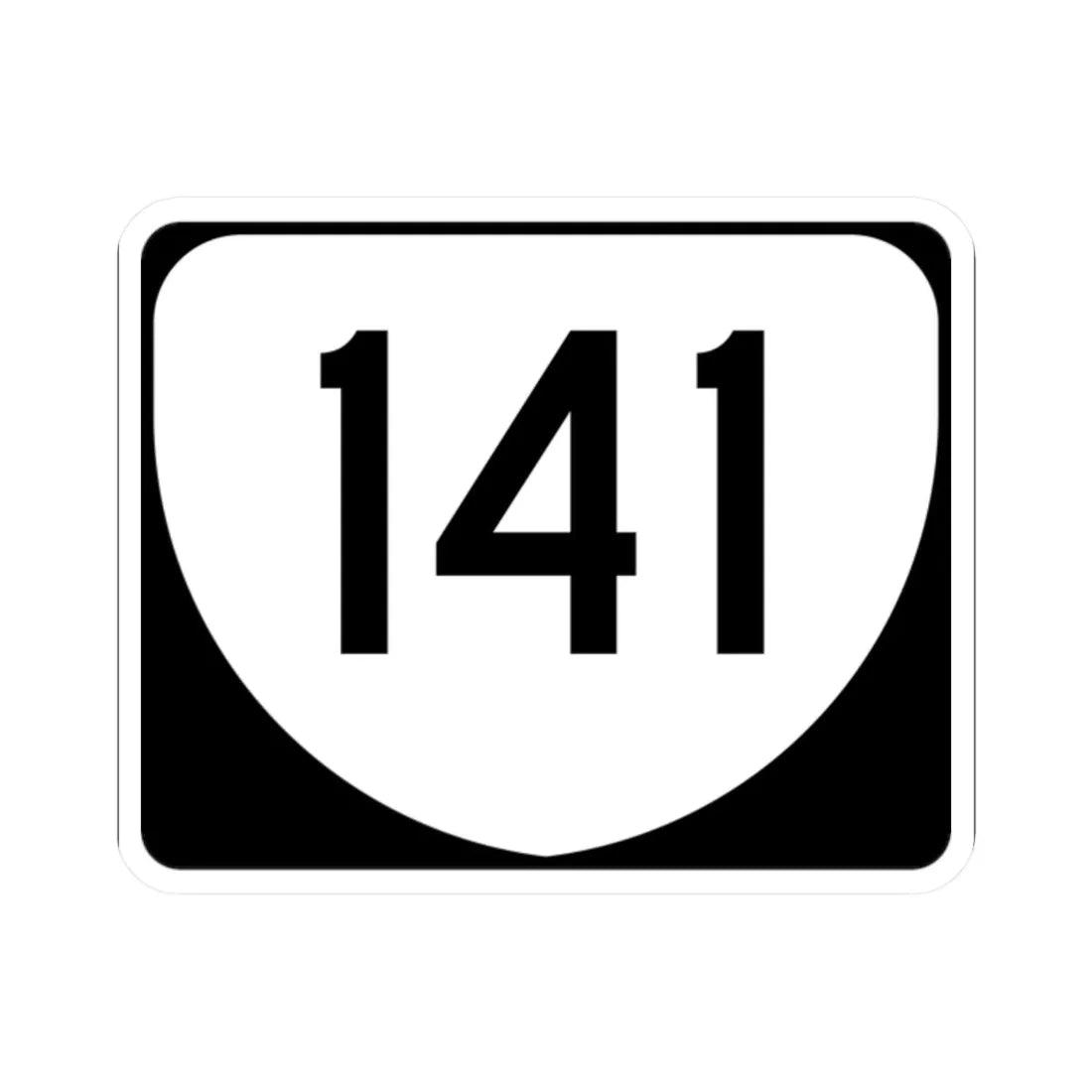 Virginia 141 (Virginia) (Road Sign) STICKER Vinyl Kiss-Cut Decal 2 Inch White - The Sticker Space